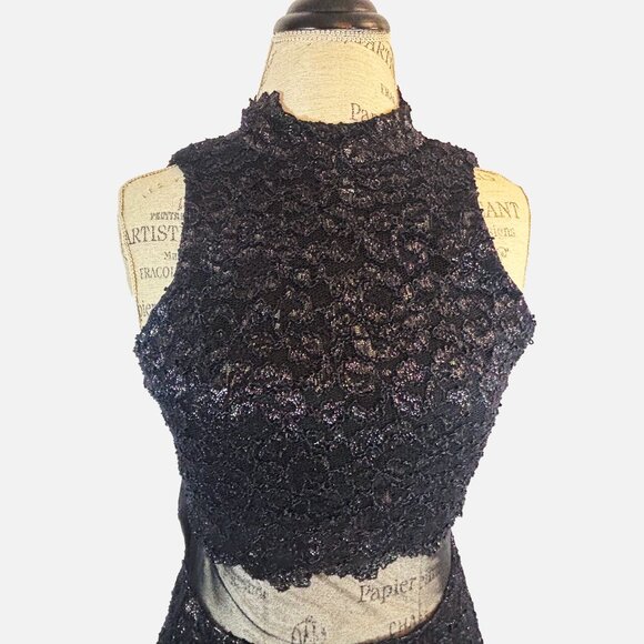 Blondie and Me by Linda Bernell Deep Navy/Black Formal Evening Dress - Picture 4 of 15